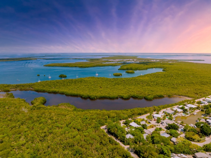 Aerial view of Key Largo Real Estate